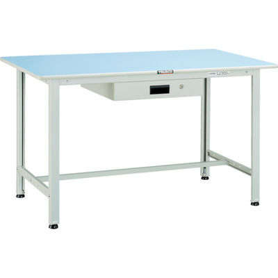 TRUSCO 軽荷重作業台(180kg)BO型 900X600XH740 薄型1段引出付 ホワイト色 BO-0960UDK1 1台（直送品）