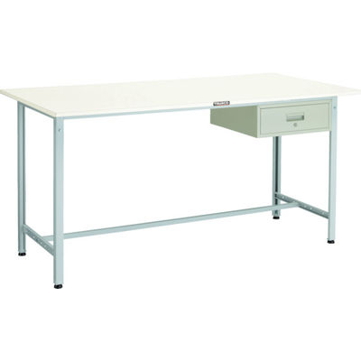 TRUSCO 軽荷重立作業台(300kg)HAE型 1800X750XH900 1段引出付 ホワイト色 HSAE-1800F1 W 1台（直送品）