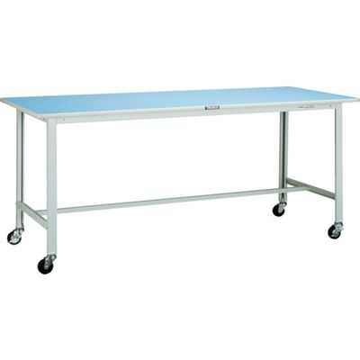 TRUSCO 軽荷重作業台(90kg)BO型 1800X600XH809 φ75キャスター付 ホワイト色 BO-1860C75 1台（直送品）