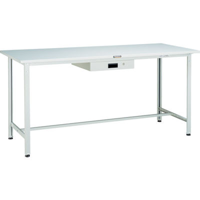 TRUSCO 軽荷重立作業台(300kg)HAE型 900X600XH900 薄型1段引出付 ホワイト色 HSAE-0960UDK1 W（直送品）