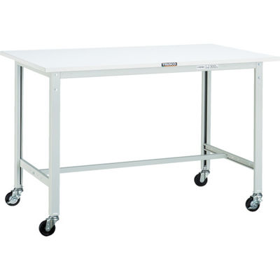TRUSCO 軽荷重作業台(150kg)AE型 900X600XH808 φ75キャスター付 ホワイト色 RAE-0960C75 W 1台（直送品）