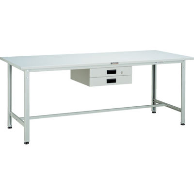 TRUSCO 軽荷重作業台(300kg)AE型 900X600XH740 薄型2段引出付 ダークグレー色 SAE-0960UDK2 DG（直送品）