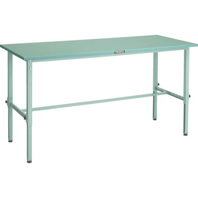 TRUSCO 軽荷重作業台高さ調節式(150kg)AEM型 900X600XH650~950 基本タイプ ホワイト色 SAEM-0960 W（直送品）