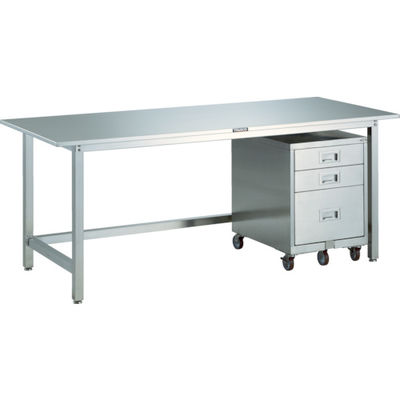 トラスコ中山 TRUSCO SW3型オールステンレス作業台 キャビネットワゴンB型付 SW3-1275SWB 1台 458-9092（直送品）