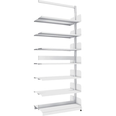 トラスコ中山 TRUSCO 単柱書架 複式 B5縦 W900XD220XH2275 7段 連結 BS-SD73T-7B 1台（直送品）