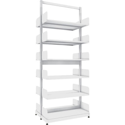 トラスコ中山 TRUSCO 単柱書架 複式 A4横 W900XD320XH2275 6段 BS-SD73Y-6 1台 459-2590（直送品）