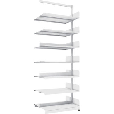 トラスコ中山 TRUSCO 単柱書架 複式 A4横 W900XD320XH2575 7段 連結 BS-SD83Y-7B 1台（直送品）