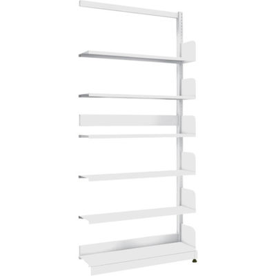 トラスコ中山 TRUSCO 単柱書架 単式 B5縦 W900XD220XH1975 6段 連結 BS-SS63T-6B 1台（直送品）