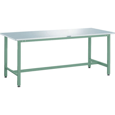 トラスコ中山 TRUSCO 軽荷重作業台(300kg)AE型 1500X750XH740 ステンレス張り グリーン色 AES-1500 1台（直送品）