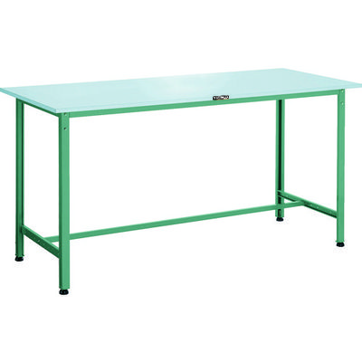 TRUSCO 軽荷重立作業台(300kg)HAE型 1200X750XH900 ステンレス張り グリーン色 HAES-1200 1台（直送品）