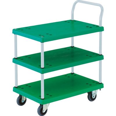 トラスコ中山 TRUSCO 樹脂台車 グランカート 3段片袖 800x535 TP-805 1台 489-3140（直送品）
