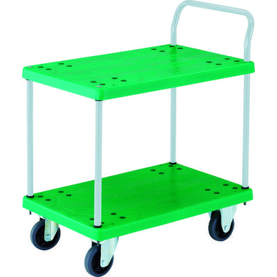 トラスコ中山 TRUSCO 樹脂台車 グランカート 2段片袖 800X535 TP-804 1台 489-3131（直送品）