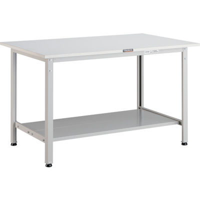 TRUSCO 軽荷重作業台(300kg)AE型 900X600XH740 下棚2枚付 ホワイト色 AE-0960LT2 W 1台（直送品）