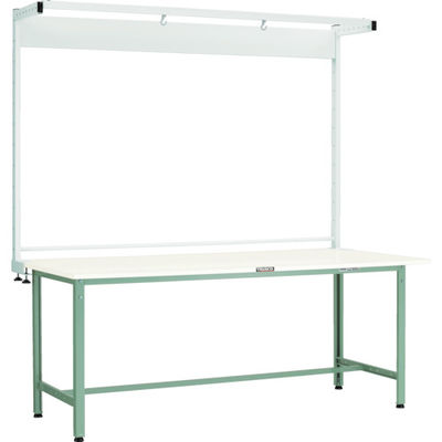 TRUSCO 軽荷重作業台(300kg)AE型 1800X750XH1948(全高) ツールハンガー付 グリーン色 AE-1800THN（直送品）