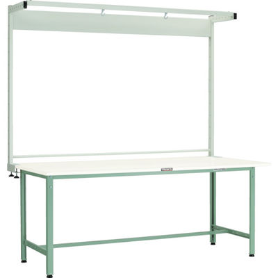 TRUSCO 軽荷重作業台(300kg)AE型 1800X900XH1948(全高) ツールハンガー付 グリーン色 AE-1809THN（直送品）