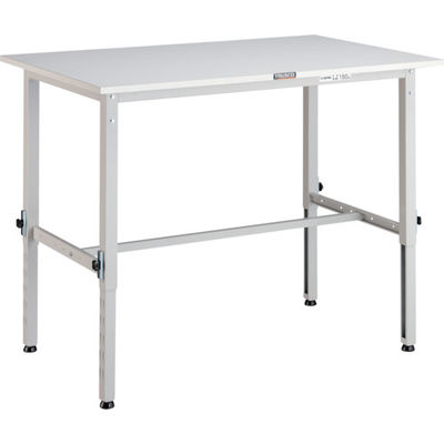 TRUSCO 軽荷重作業台高さ調節式(150kg)AEM型 1200X900XH650~950 基本タイプ ホワイト色 AEM-1209 W（直送品）