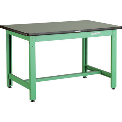 TRUSCO 中荷重作業台(800kg)GW型 1200X750XH740 基本タイプ ヤンググリーン色 GWR-1275 YG 1台（直送品）