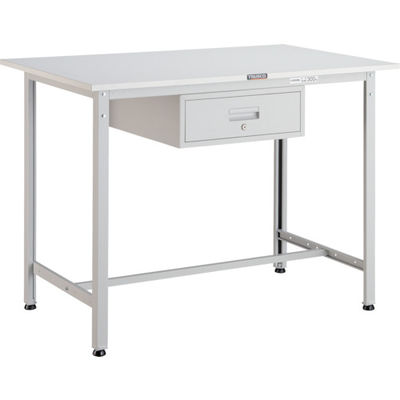 TRUSCO 軽荷重立作業台(300kg)HAE型 900X600XH900 1段引出付 ホワイト色 HAE-0960F1 W 1台（直送品）