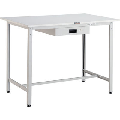 TRUSCO 軽荷重立作業台(300kg)HAE型 900X600XH900 薄型1段引出付 ホワイト色 HAE-0960UDK1 W 1台（直送品）