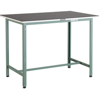 TRUSCO 軽荷重立作業台(300kg)HAE型 900X750XH905 ゴムマット張り グリーン色 HAE-0975G5 1台（直送品）