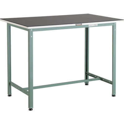 TRUSCO 軽荷重立作業台(300kg)HAE型 1500X750XH905 ゴムマット張り グリーン色 HAE-1500G5 1台（直送品）