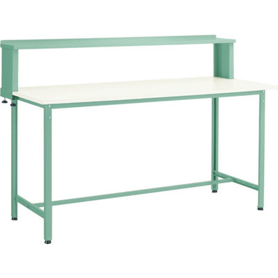 TRUSCO 軽荷重立作業台(300kg)HAE型 1800X750XH1204(全高) 上棚付 グリーン色 HAE-1800YURB 1台（直送品）