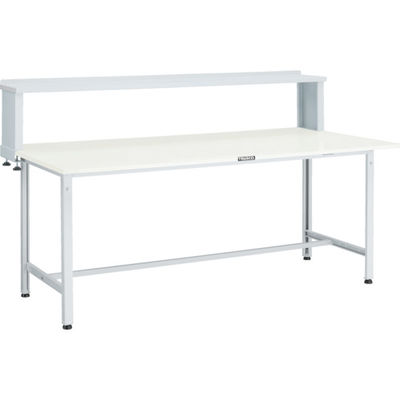 TRUSCO 軽荷重作業台(300kg)AE型 1800X900XH1044(全高) 上棚付 ホワイト色 RAE-1809YURB W 1台（直送品）