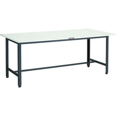 TRUSCO 軽荷重作業台(400kg)LEW型 1800X900XH740 基本タイプ ダークグレー色 LEWP-1809 1台（直送品）