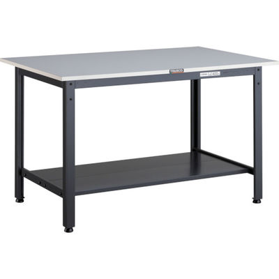 TRUSCO 軽荷重作業台(400kg)LEW型 900X600XH740 下棚2枚付 ダークグレー色 LEWR-0960LT2 1台（直送品）