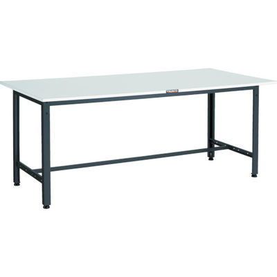 TRUSCO 軽荷重作業台(400kg)LEW型 1500X900XH740 基本タイプ ダークグレー色 LEWR-1509 1台（直送品）