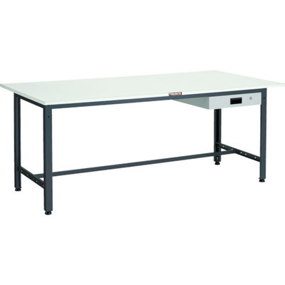 TRUSCO 軽荷重作業台(400kg)LEW型 1800X750XH740 薄型1段引出付 ダークグレー色 LEWR-1800UDK1（直送品）