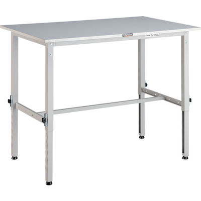 TRUSCO 軽荷重作業台高さ調節式(150kg)AEM型 900X600XH650~950 基本タイプ ホワイト色 RAEM-0960 W（直送品）