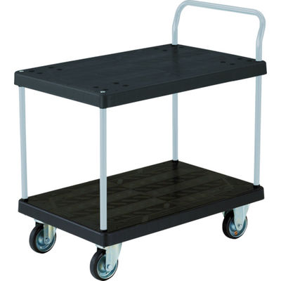 トラスコ中山 TRUSCO 導電性グランカート(樹脂) 2段片袖 900×605 均等荷重400kg TP-D904 1台 489-3417（直送品）