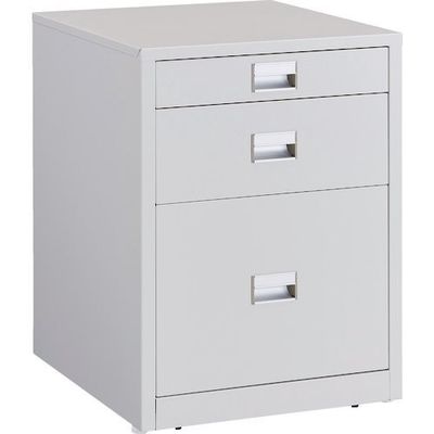 トラスコ中山 TRUSCO 作業台用サイドキャビネット 3段 ホワイト色 UDC-111W 1台 467-3549（直送品）