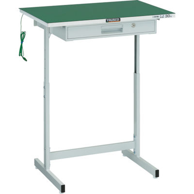 トラスコ中山 TRUSCO 導電マット張小型作業デスク 700X450 ホワイト色 VUD-701NW 1台 467-3816（直送品）
