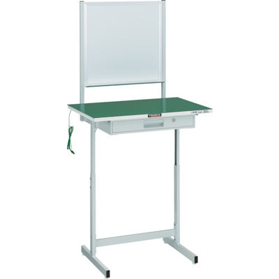 トラスコ中山 TRUSCO 導電マット張小型作業デスク ホワイトボード付 700X450 ホワイト色 VUD-701WW 1台（直送品）