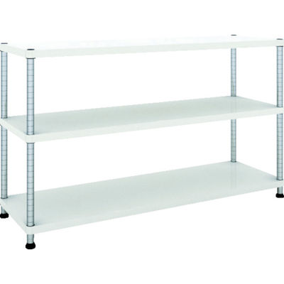トラスコ中山 TRUSCO フェニックスラック 1500X450 3段 W色 抗菌粉体塗装 PER-3543-W 1台(1個)（直送品）