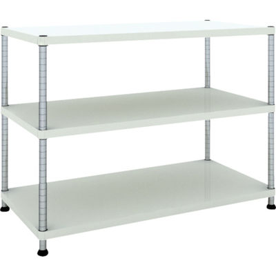 トラスコ中山 TRUSCO フェニックスラック 1200X600 3段 W色 抗菌粉体塗装 PER-3463-W 1台(1個)（直送品）