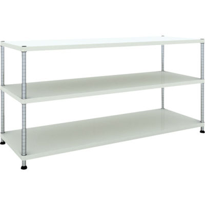 トラスコ中山 TRUSCO フェニックスラック 1800X600 3段 W色 抗菌粉体塗装 PER-3663-W 1台(1個)（直送品）