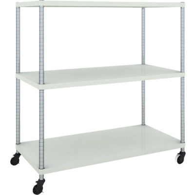 TRUSCO フェニックスラック 1200X600 3段 U車輪付 W色 抗菌粉体塗装 PER-4463-U125-W 1台(1個)（直送品）