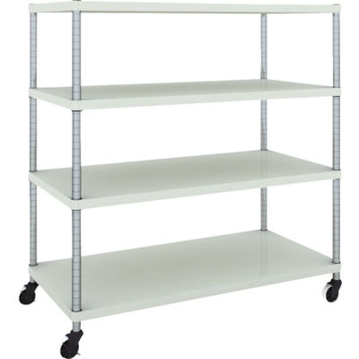 TRUSCO スチールラック フェニックスラック 1200X600 4段 U車輪付 W色 抗菌粉体塗装 PER-4464-U125-W（直送品）