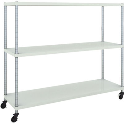 TRUSCO フェニックスラック 1500X450 3段 U車輪付 W色 抗菌粉体塗装 PER-4543-U125-W 1台(1個)（直送品）