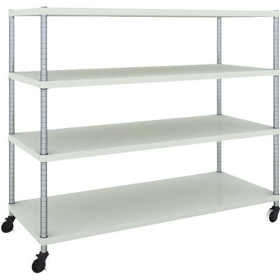 TRUSCO スチールラック フェニックスラック 1500X600 4段 U車輪付 W色 抗菌粉体塗装 PER-4564-U125-W（直送品）