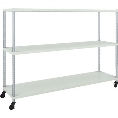 TRUSCO スチールラック フェニックスラック 1800X450 3段 U車輪付 W色 抗菌粉体塗装 PER-4643-U125-W（直送品）