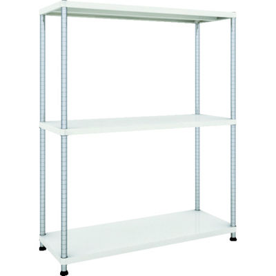 TRUSCO スチールラック フェニックスラック 1200X450 3段 W色 抗菌粉体塗装 PER-5443-W 1台(1個)（直送品）