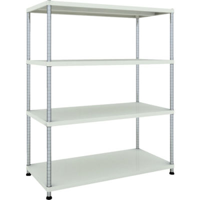 TRUSCO スチールラック フェニックスラック 1200X600 4段 W色 抗菌粉体塗装 PER-5464-W 1台(1個)（直送品）