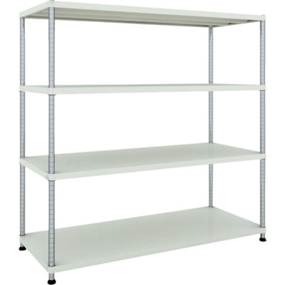 TRUSCO スチールラック フェニックスラック 1500X600 4段 W色 抗菌粉体塗装 PER-5564-W 1台(1個)（直送品）