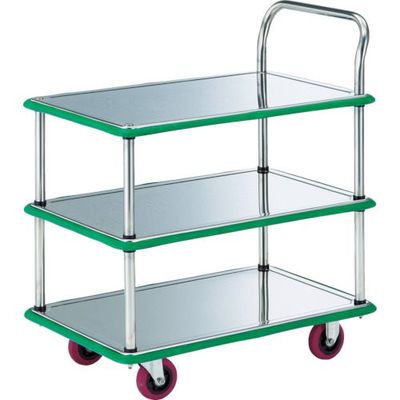 トラスコ中山 TRUSCO オールSUS製運搬車 片袖3段型 915×615 省音ウレタン車 SUS-308NU 1台 485-4781（直送品）