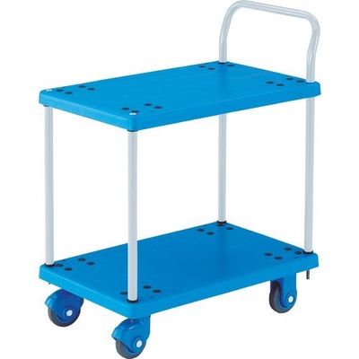 トラスコ中山 TRUSCO 樹脂台車 グランカート サイレント 2段片袖 800X535 TP-X804 1台 489-3719（直送品）