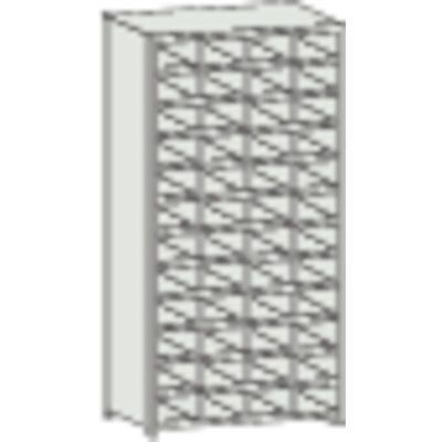 トラスコ中山 TRUSCO スチール製区分棚 KB型 コボレ止め付 W875×D250×H1800 4列12段 KB-4120 1台(1個)（直送品）